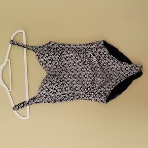 NIPTUCK Swim Size 6 Navy Blue & White One-Piece Swimsuit